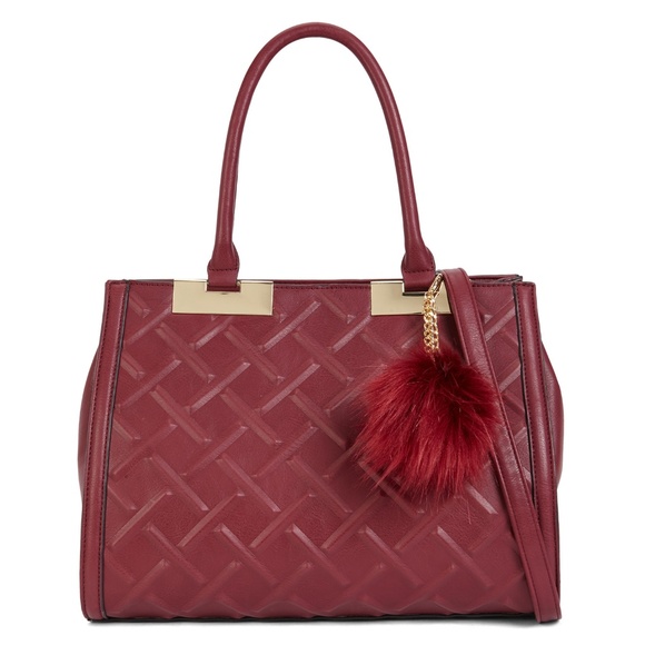 Aldo Handbags - ALDO Satchel Handbag:Glossy Bordeaux, Size:M